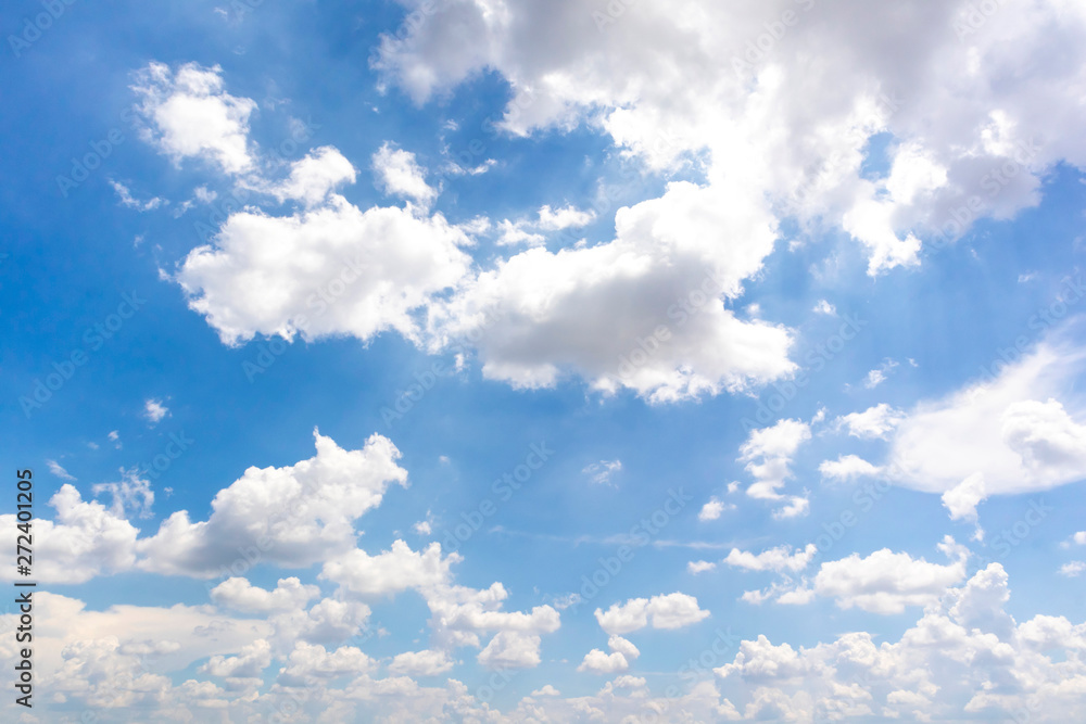 Fototapeta premium Beautiful blue sky with cloudy background and texture.