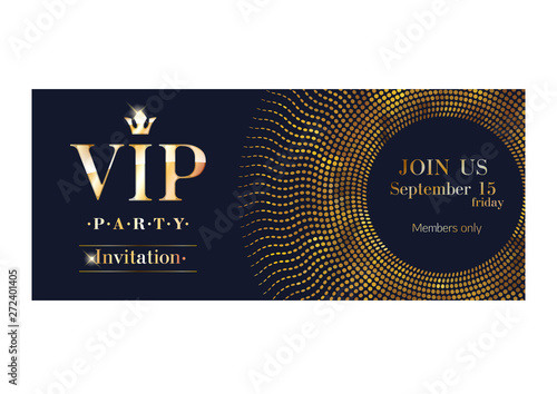 VIP invitation card premium design template.