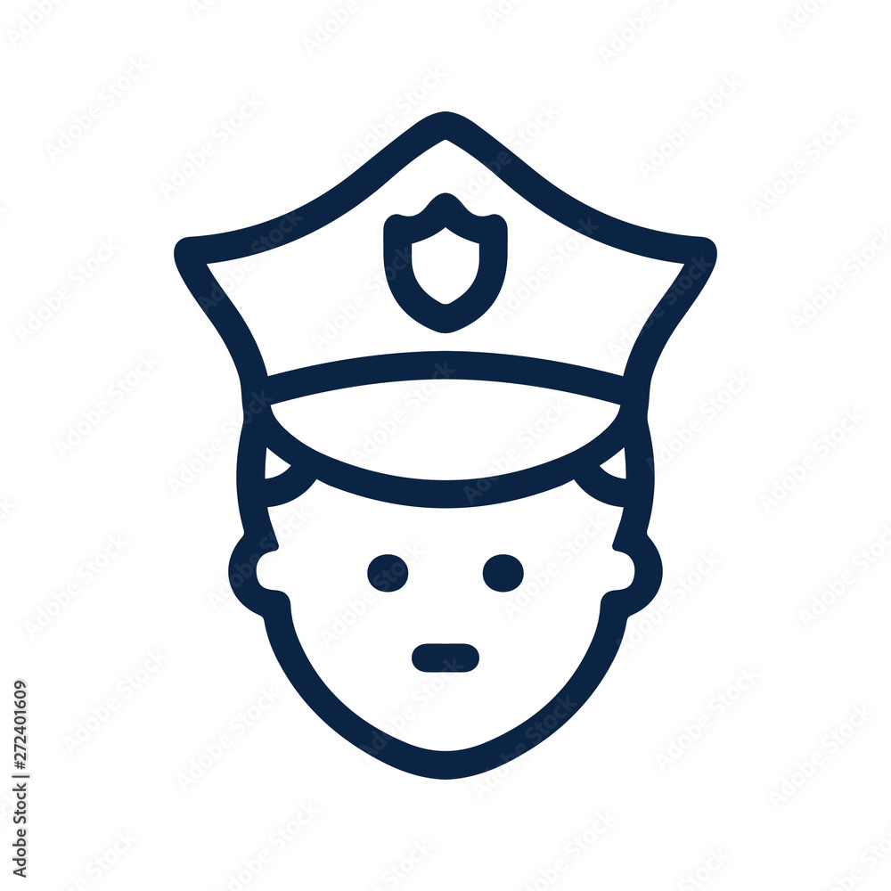 Fototapeta premium policeman security icon