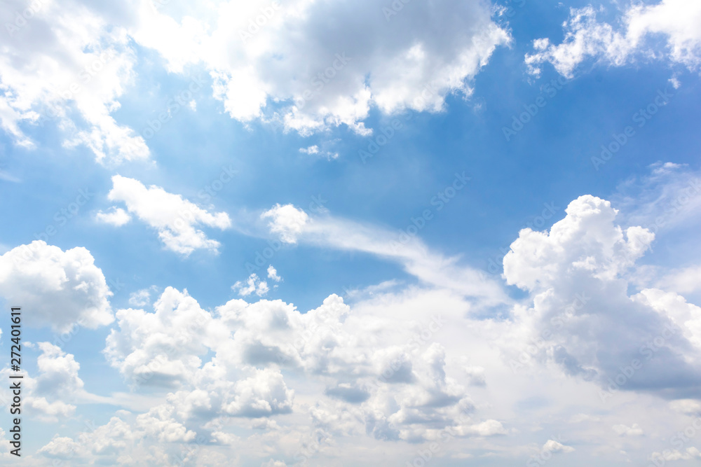 Fototapeta premium Beautiful blue sky with cloudy background and texture.