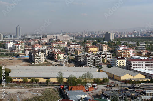 The capital of Turkey the biggest construction made in Ankara. Çankaya, Dikmen and İncek districts are seen in the back. photo