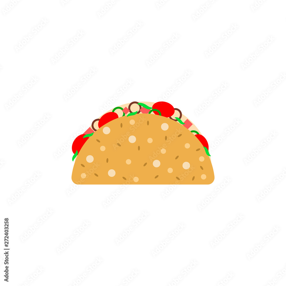 Food,  tacos icon. Element of color international food icon. Premium quality graphic design icon. Signs and symbols collection icon