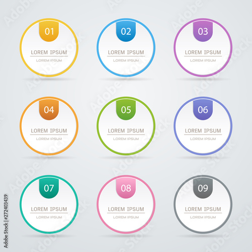 Circle Sticker, label colorful set