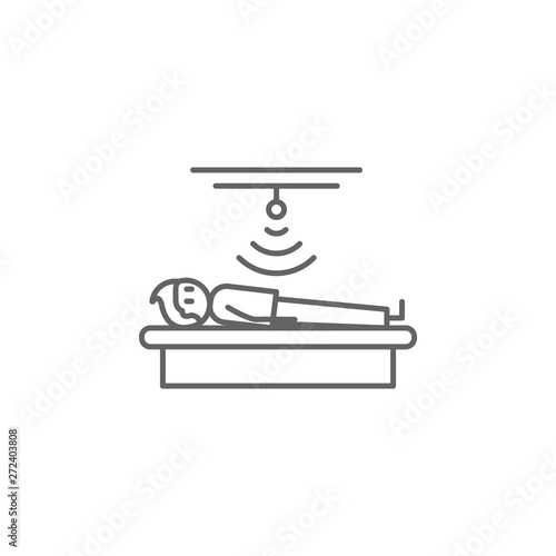 Ultrasound, physiotherapy, man icon. Element of physiotherapy icon. Thin line icon for website design and development, app development. Premium icon