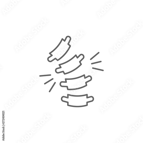 Rachiocampsis, physiotherapy icon. Element of physiotherapy icon. Thin line icon for website design and development, app development. Premium icon