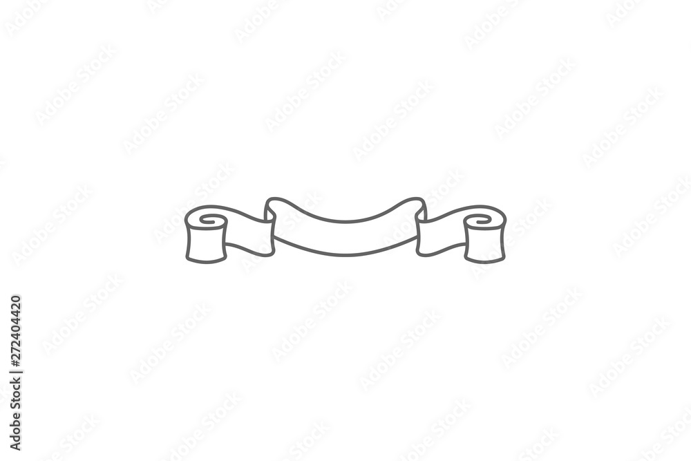 Ribbon for text illustration. Element of ribbon icon. Thin line icon for website design and development, app development. Premium icon Ribbon for text illustration. Element of ribbon icon. Thin line icon for website design and development, app development. Premium icon