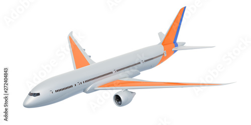 White Airplane, 3D rendering
