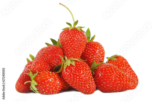Fototapeta Naklejka Na Ścianę i Meble -  Red berry strawberries isolated on white background