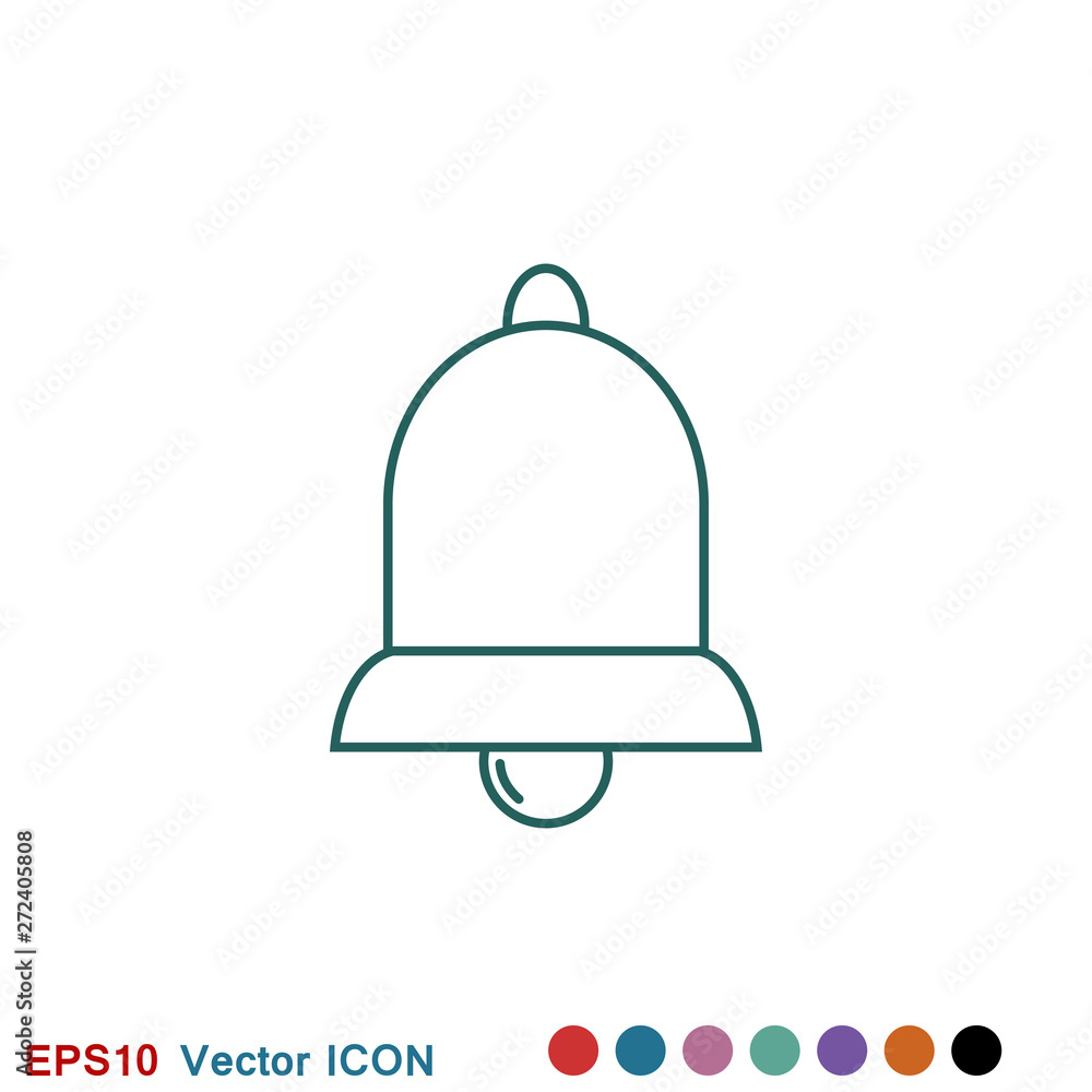 Bell Icon vector in trendy flat style isolated on background. Bell Icon vector in trendy flat style isolated on background.