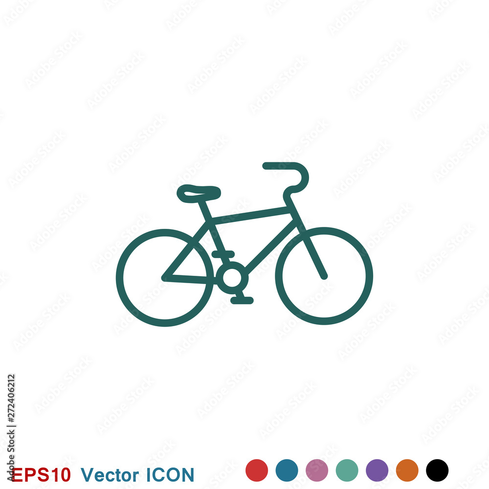 Bicycle icon. Vector element illustration on background.