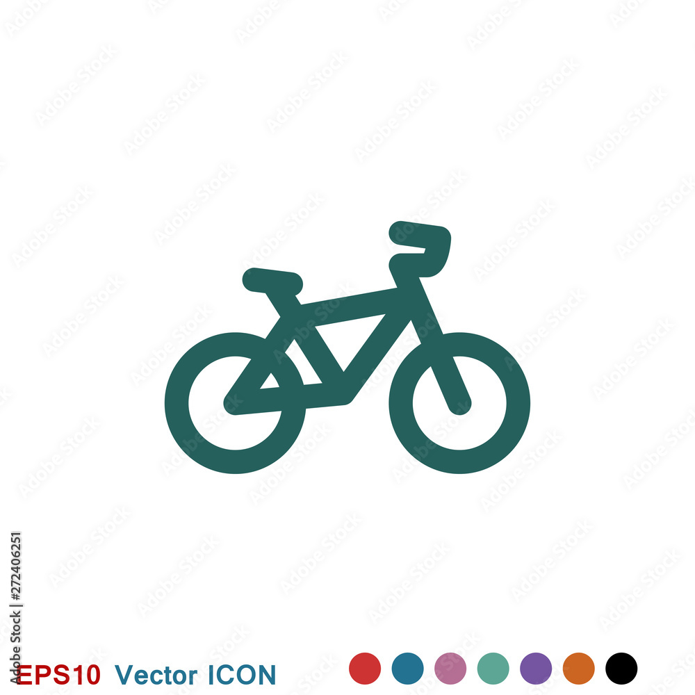 Fototapeta premium Bicycle icon. Vector element illustration on background.
