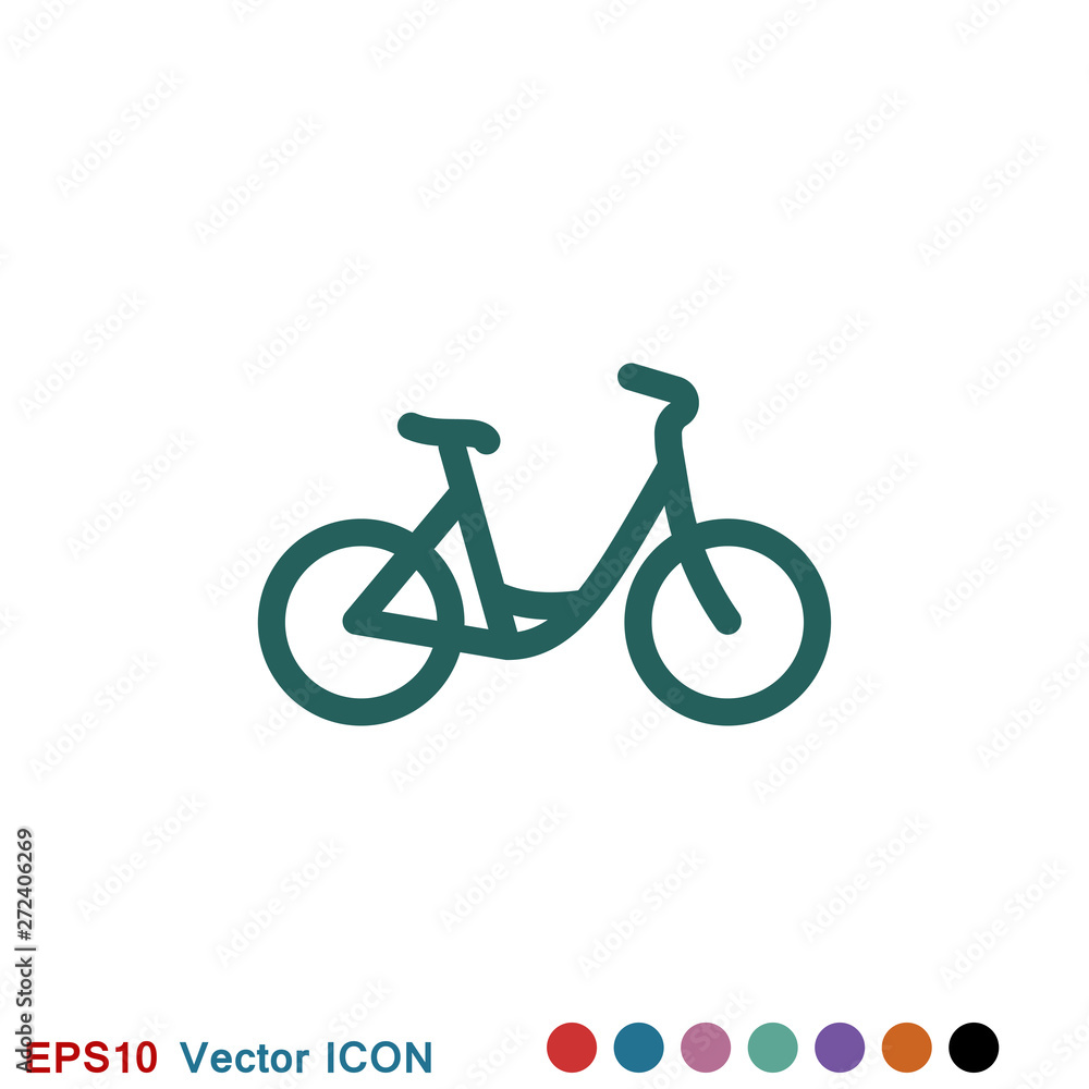 Fototapeta premium Bicycle icon. Vector element illustration on background.
