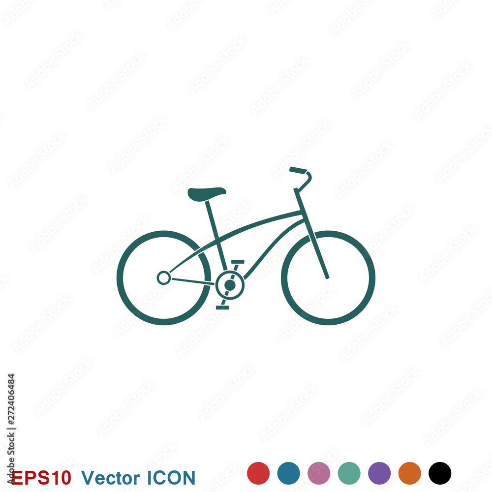 Bicycle icon. Vector element illustration on background. Bicycle icon. Vector element illustration on background.