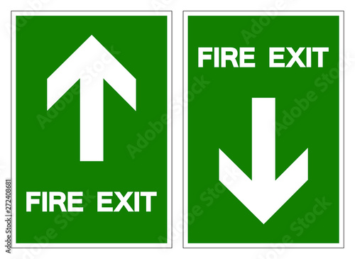 Fire Exit Symbol Sign ,Vector Illustration, Isolate On White Background Label .EPS10