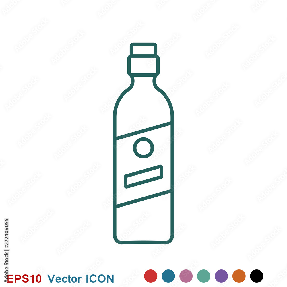 Bottle vector icon, for mobile and web design. Drink Bottle vector graphics Bottle vector icon, for mobile and web design. Drink Bottle vector graphics