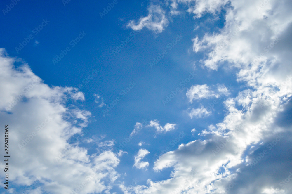 Heavenly sky with clouds and rays of sunlight Heavenly sky with clouds and rays of sunlight