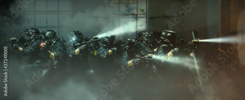 special forces soldier police, swat team member