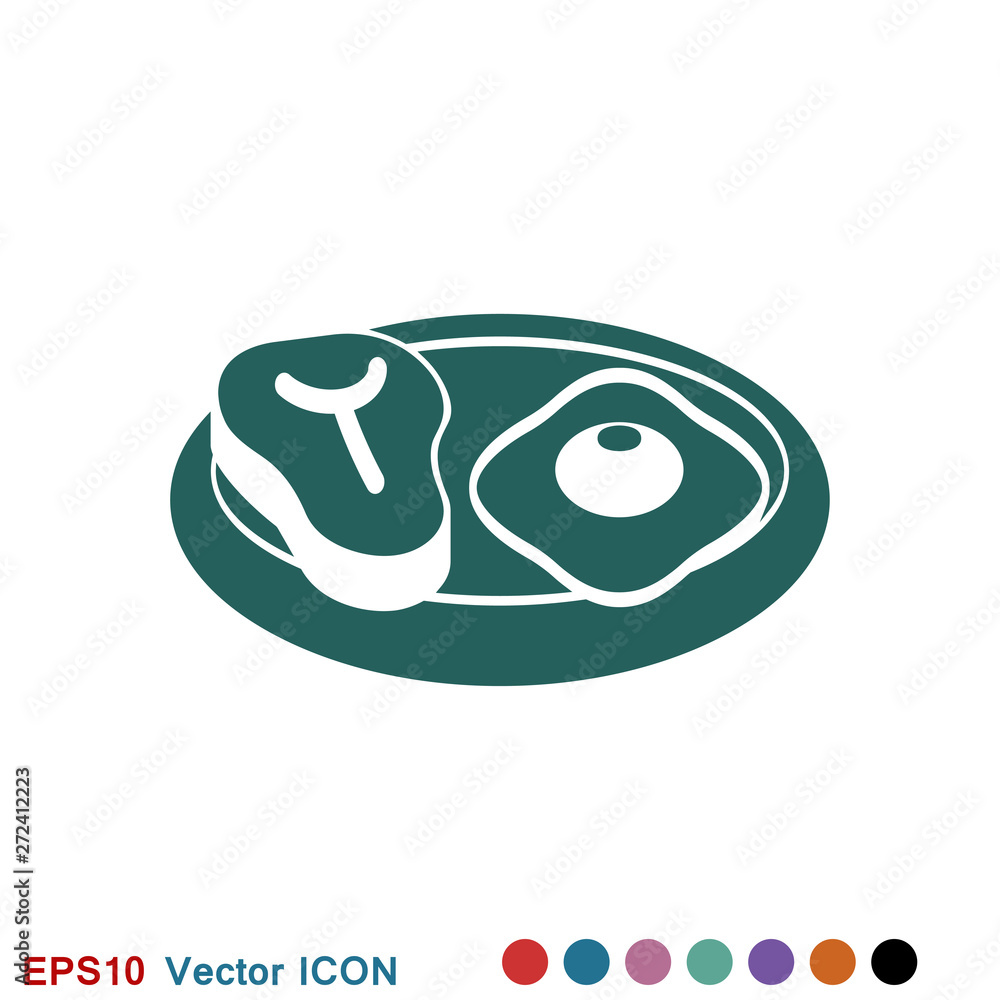 Breakfast icon. Vector symbol on a background Breakfast icon. Vector symbol on a background