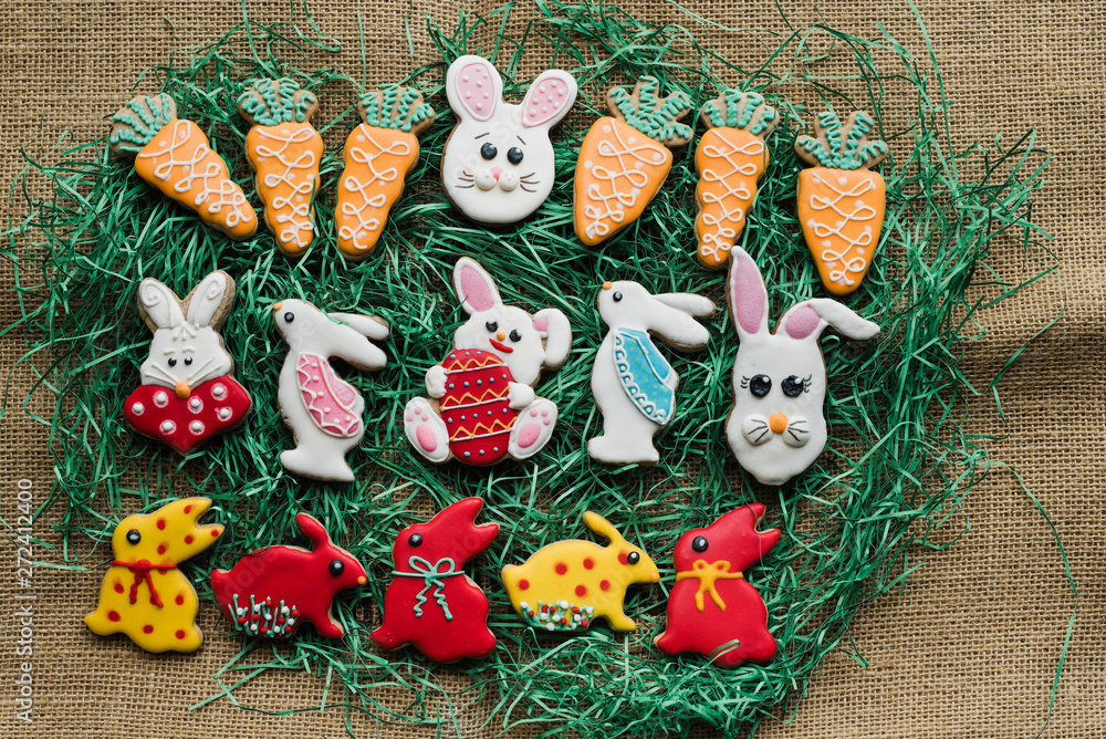 Decoration for Easter. Rabbit and Egg