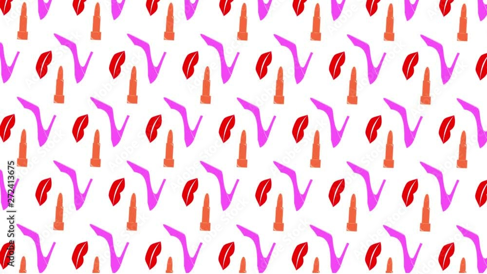 Animated pattern moving girl concept Animated pattern moving girl concept