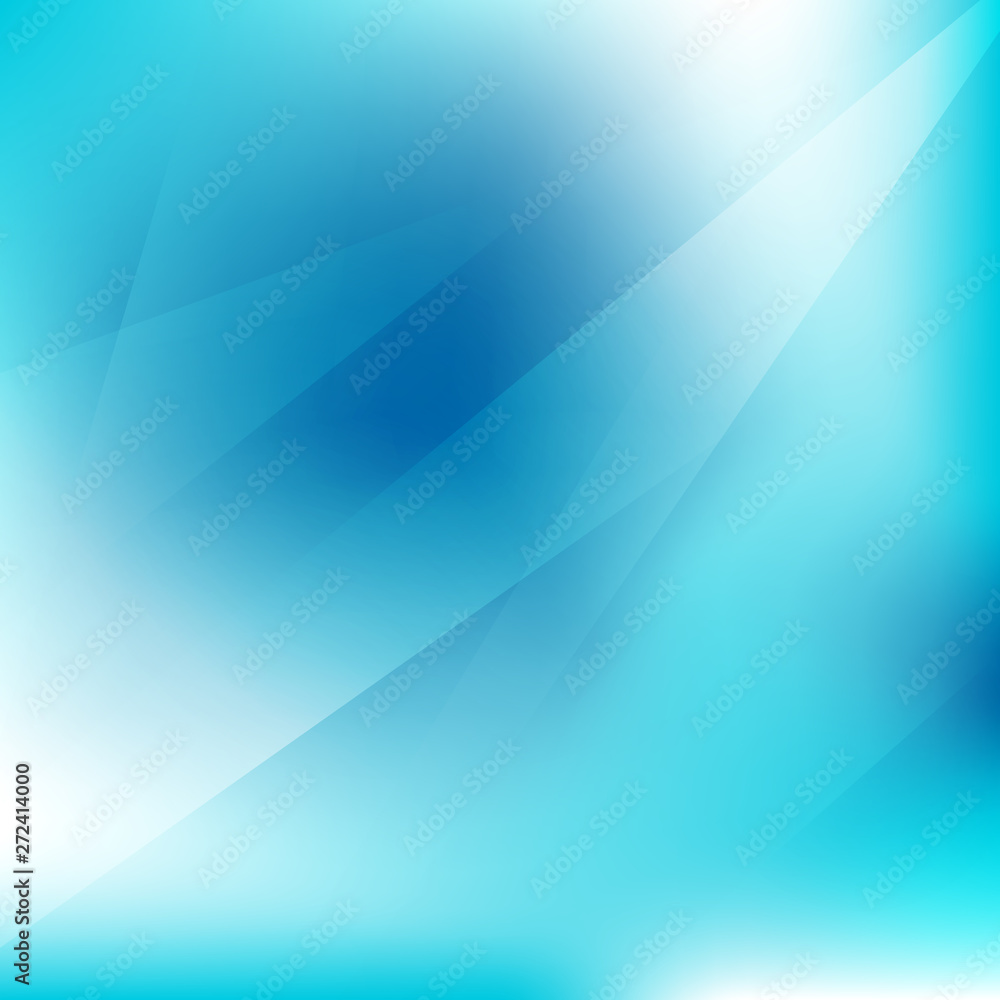 Fototapeta premium Bright smooth blue gradient abstract vector background