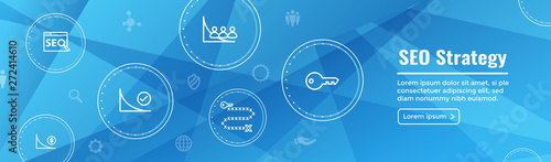 SEO Strategy - Search engine optimization concept - keywords, etc