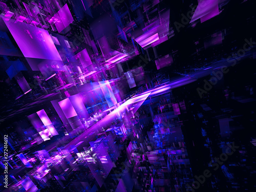 Abstract structure of blocks -  digitally generated 3d illustration