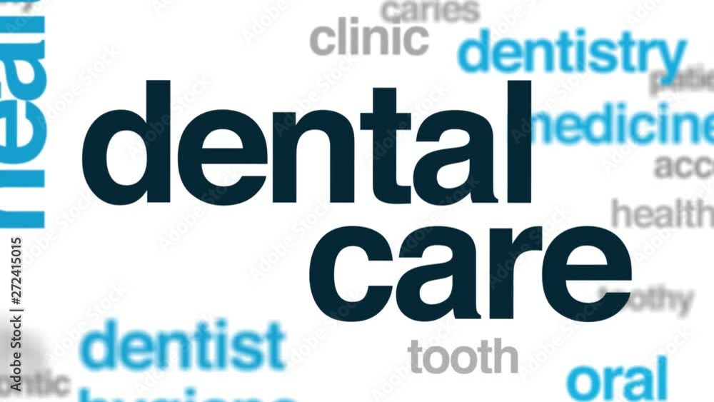 Dental care animated word cloud, text design animation. Kinetic typography. Dental care animated word cloud, text design animation. Kinetic typography.