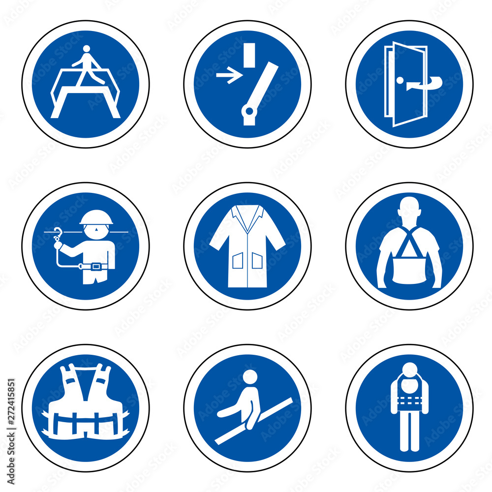 Required Personal Protective Equipment (PPE) Symbol,Safety Icon,Vector Illustration Required Personal Protective Equipment (PPE) Symbol,Safety Icon,Vector Illustration