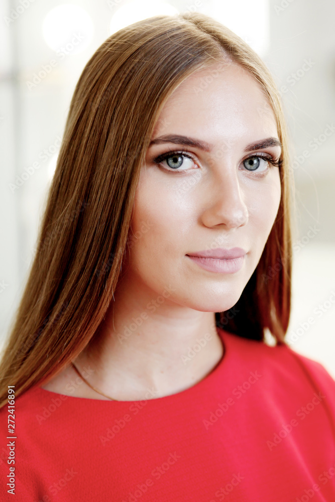 Make-up and cosmetics. Beautiful model girl makeup. Perfect skin. Professional make up. 