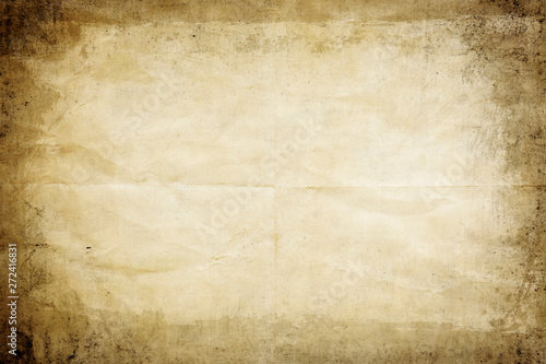 Old crumpled paper background or texture