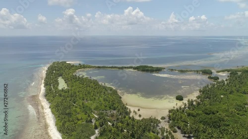 Wallpaper Mural Addu Nature Park, aerial view of island and lagoon in beautiful untouched Maldives Torontodigital.ca