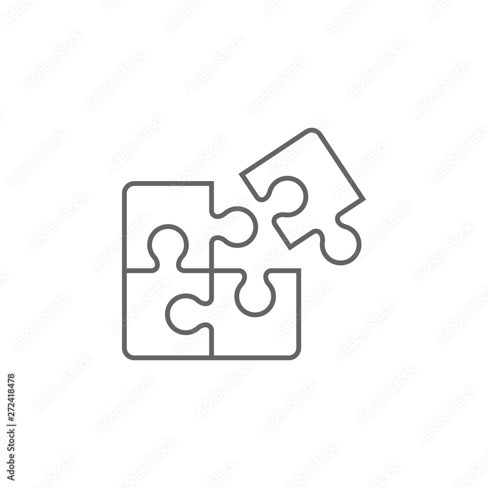 Puzzle, teamwork icon. Element of teamwork icon. Thin line icon for website design and development, app development. Premium icon