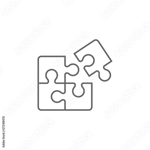 Puzzle, teamwork icon. Element of teamwork icon. Thin line icon for website design and development, app development. Premium icon