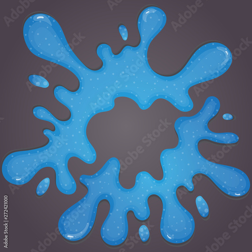 Slime goo dripping on grey background. Toxic and creepy texture. Vector illustration. 