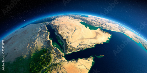 Detailed Earth. Saudi Arabia photo