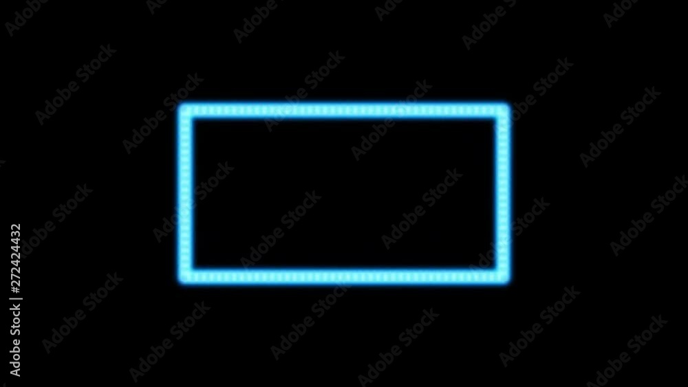 Blue Incandescent light bulb box frame rectangle shape blink on black background. Animation with Alpha (transparent background) for easy use in your video! Format: QuikTime. Channels: RGB+Alpha. Video Blue Incandescent light bulb box frame rectangle shape blink on black background. Animation with Alpha (transparent background) for easy use in your video! Format: QuikTime. Channels: RGB+Alpha. Video