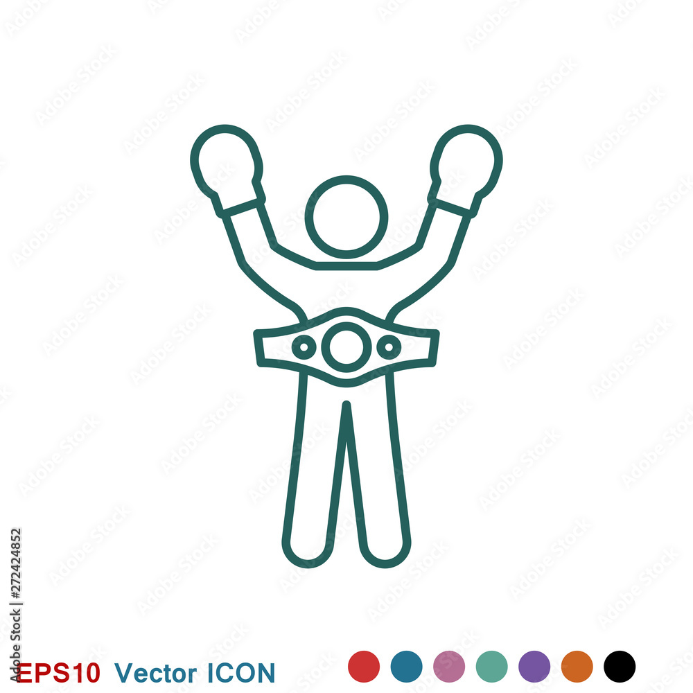 Champion vector icon, flat design for web or mobile app, award symbol. Champion vector icon, flat design for web or mobile app, award symbol.