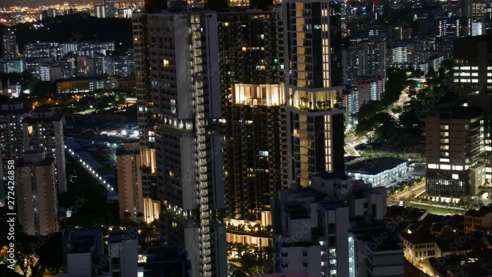 Singapore Night Cityscape / Time Lapse Singapore Night Cityscape / Time Lapse