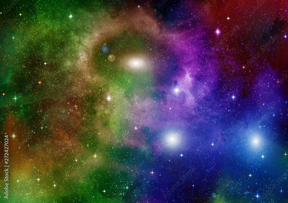 galaxy in a free space galaxy in a free space