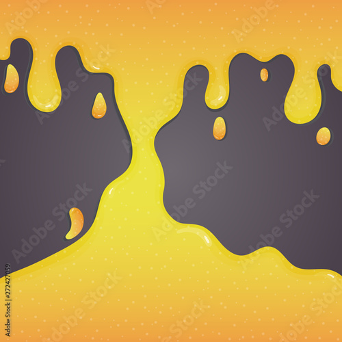 Slime goo dripping on grey background. Toxic and creepy texture. Vector illustration