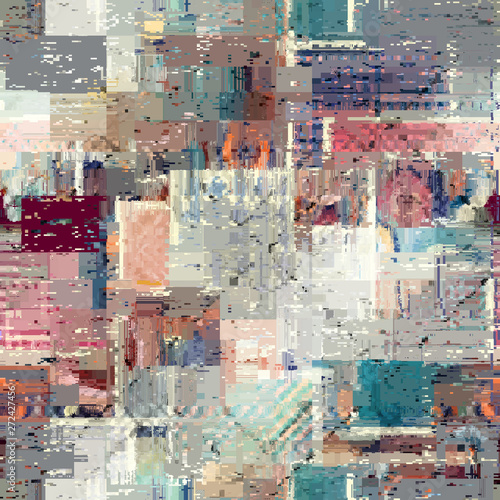 Abstract seamless pattern with imitation of a grunge dirty texture. Vector image.