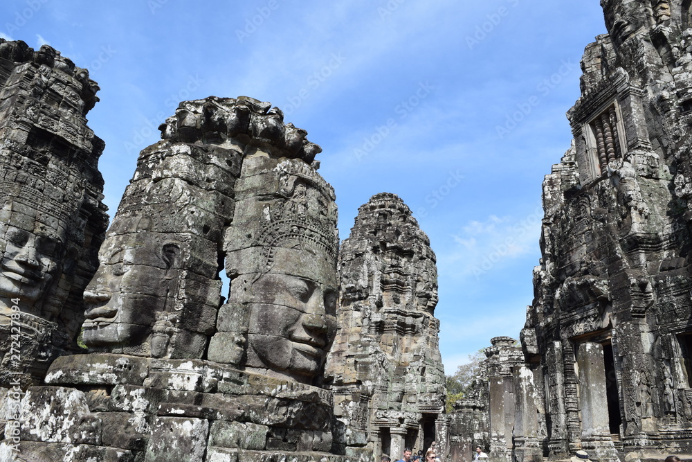 The serenity of the stone faces at Angkor Thom (Bayon), Cambodia