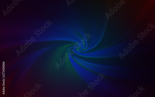 Dark BLUE vector blurred bright template.