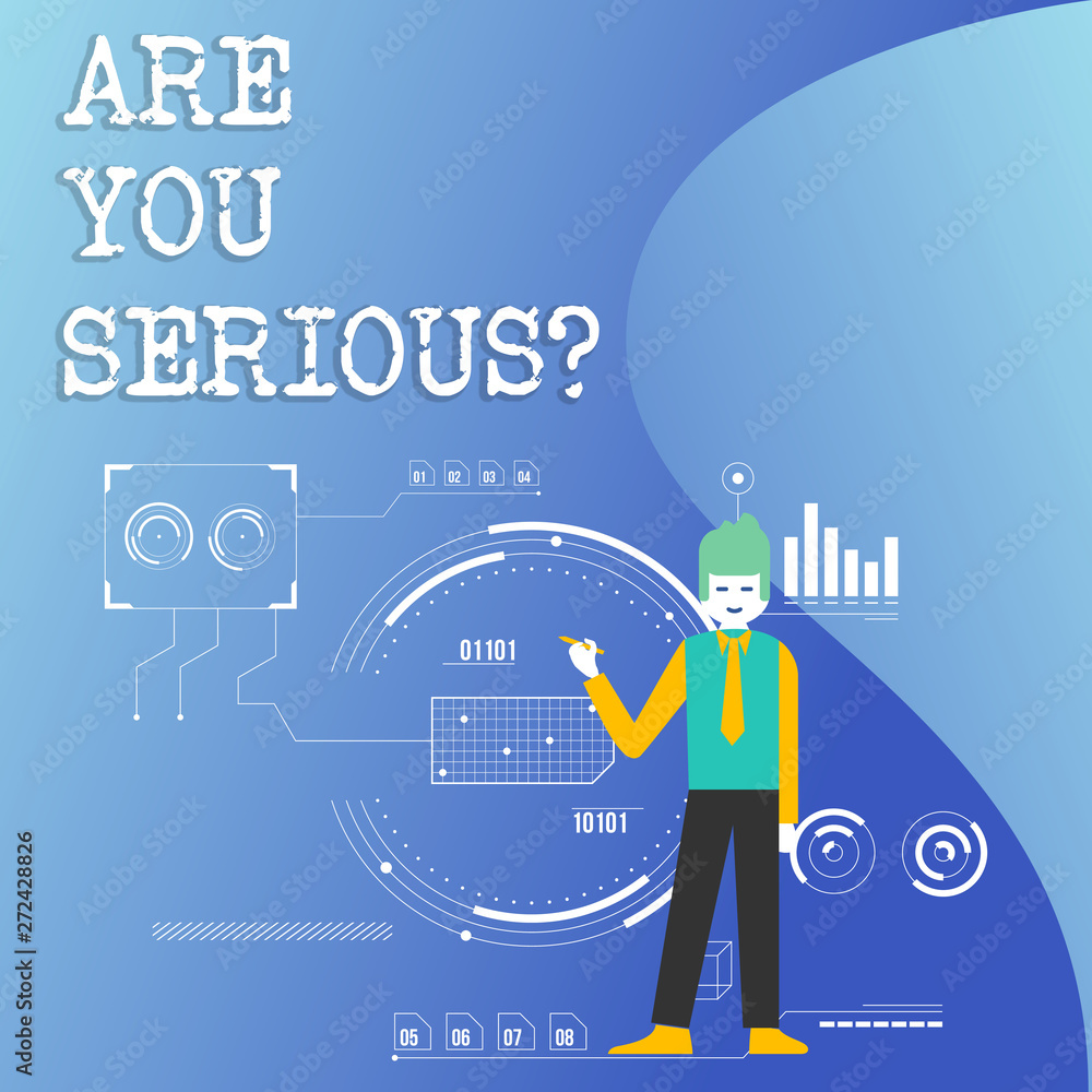Writing note showing Are You Seriousquestion. Business concept for Have to be kidding me Disbelief Is it for real Writing note showing Are You Seriousquestion. Business concept for Have to be kidding me Disbelief Is it for real