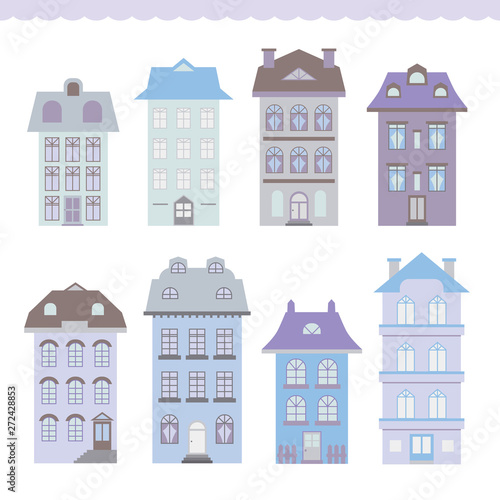 vector illustration set of apartments