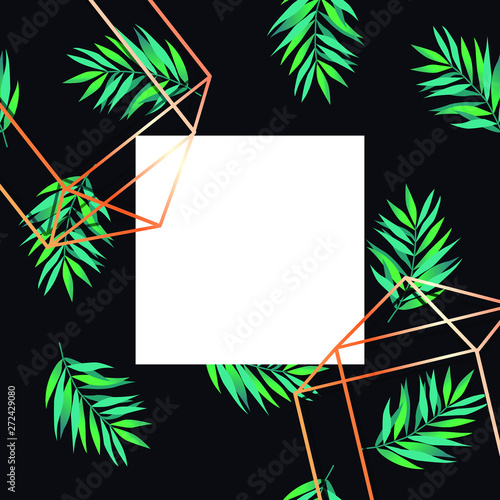 Tropical exotical vector background. Invitation card. 
