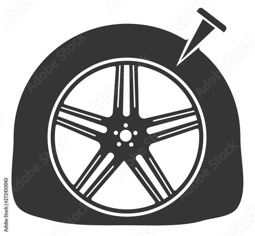 Tire puncture icon