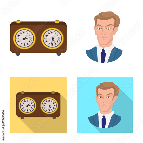 Isolated object of checkmate and thin icon. Set of checkmate and target vector icon for stock.