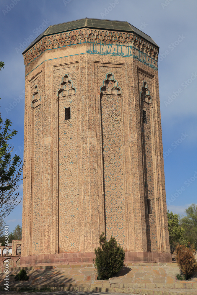 Mümine Hatun Mausoleum located in Nakhchivan autonomous region of Azerbaijan. The tomb was built in the 12th century.
